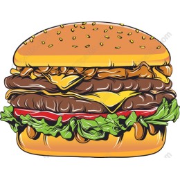Gourmet Double-Decker Burger