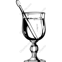 Elegant Vintage Glass with Spoon
