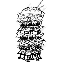 Whimsical Towering Hamburger