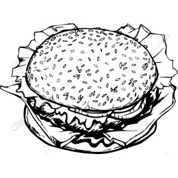 Classic Burger Hand-Drawn