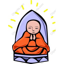 Serene Meditating Monk