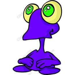 Purple Alien Character