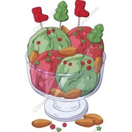 Festive Holiday Ice Cream Sundae