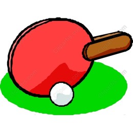 Ping Pong Paddle and Ball