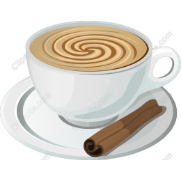 Elegant Coffee Cup with Cinnamon Stick