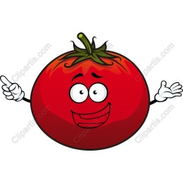 Cheerful Cartoon Tomato