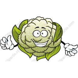 Happy Cartoon Cauliflower