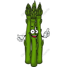 Cheerful Asparagus Character