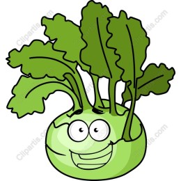 Cheerful Kohlrabi Cartoon