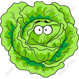 Cheerful Cartoon Lettuce
