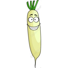 Smiling Cartoon Radish