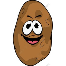 Whimsical Cartoon Potato