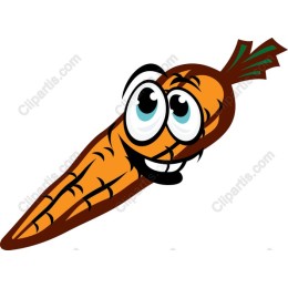 Cheerful Cartoon Carrot