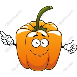 Happy Orange Bell Pepper