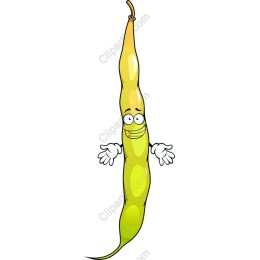 Cheerful Cartoon Bean Pod