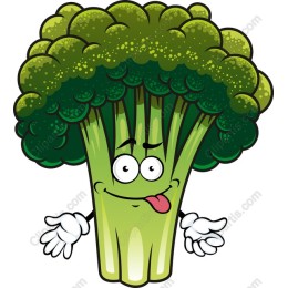 Cheerful Cartoon Broccoli