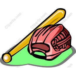 Vibrant Baseball Bat and Glove