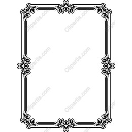 Elegant Leaf Motif Border Frame