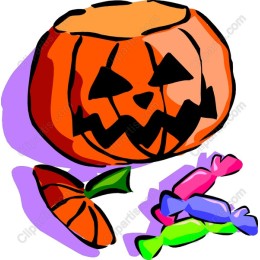 Halloween Jack-o'-lantern with Candies
