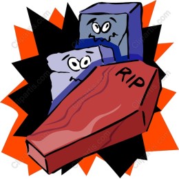 Whimsical Coffin and Ghost