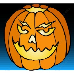 Spooky Carved Pumpkin