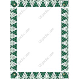 Green Geometric Decorative Border