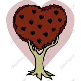 Heart-Shaped Tree with Apples