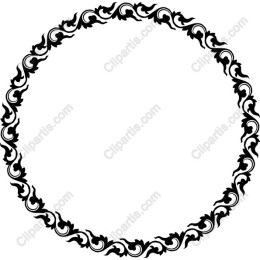 Elegant Circular Ornamental Frame