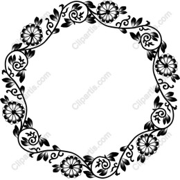 Black Floral Wreath