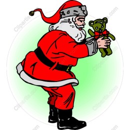 Christmas Santa Claus with Teddy Bear