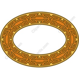 Intricate Oval Decorative Frame