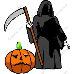 Grim Reaper and Pumpkin Halloween