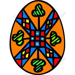 Colorful Geometric Easter Egg