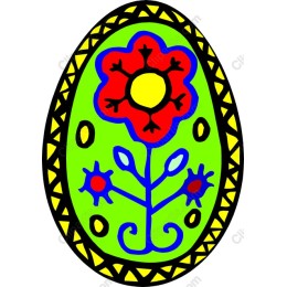 Colorful Floral Egg