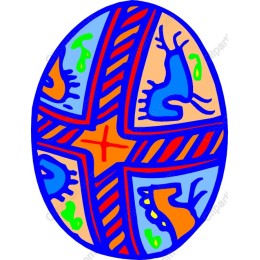 Colorful Folk Egg