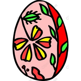 Vibrant Floral Pattern Decorative Egg