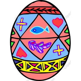 Vibrant Decorated Easter Egg