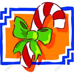 Festive Candy Cane with Bow
