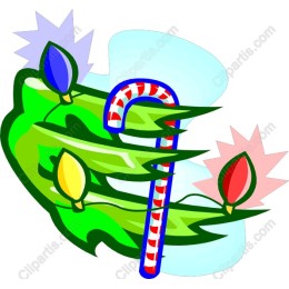 Candy Cane and Christmas Lights