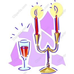 Elegant Candelabra with Wine Glass