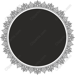 Elegant Floral Circular Frame