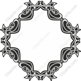 Ornate Black and White Decorative Frame