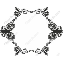 Elegant Black and White Ornamental Frame