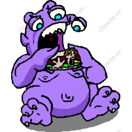 Whimsical Purple Cartoon Monster
