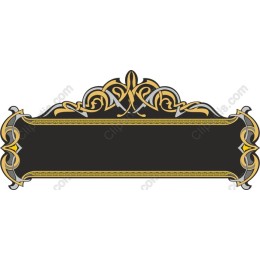 Ornate Black and Gold Banner