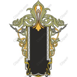 Ornate Vintage Label Frame