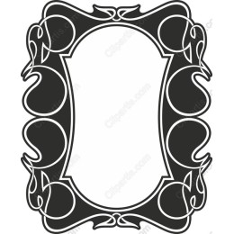Elegant Black-and-White Decorative Frame
