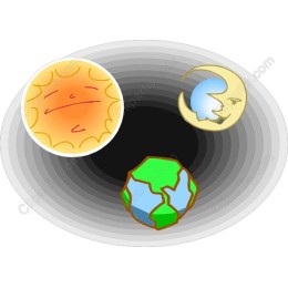 Celestial Trio: Sun, Moon, and Earth