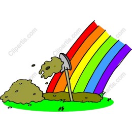 Whimsical Rainbow Shovel
