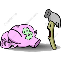 Breaking the Bank - Humorous Piggy Bank